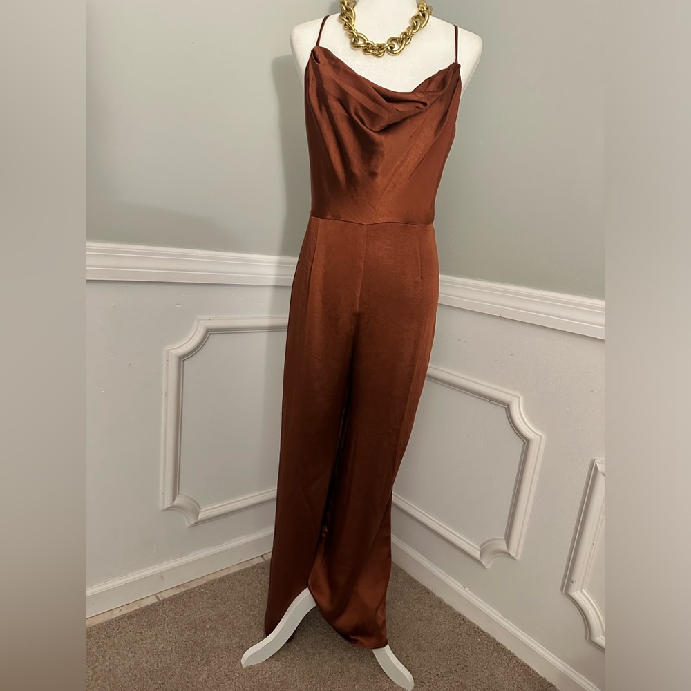 Lush Satin Bronze Wide leg Jumper